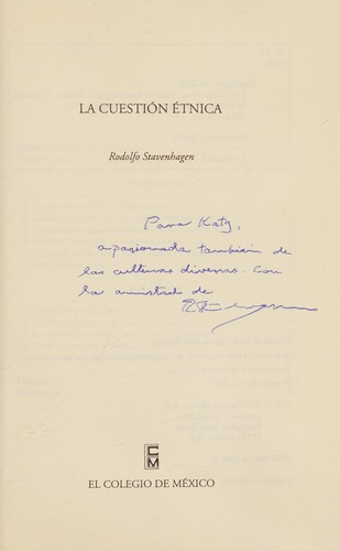 Cover for Cuestion Etnica