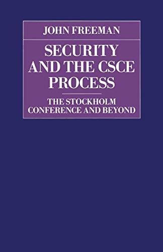 Cover for Security and the CSCE Process