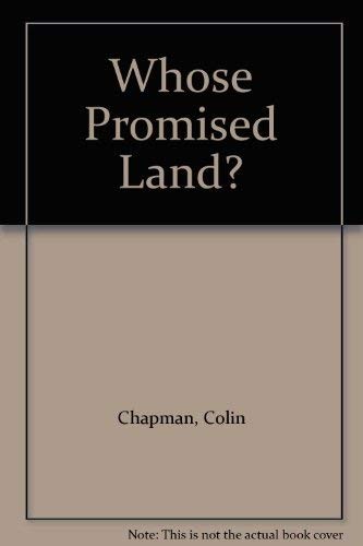 Cover for Whose promised land?.