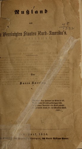 Cover for Russland und die Vereinigten Staaten Nord-Amerika's