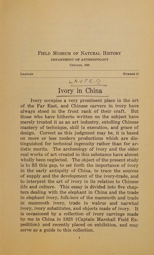 Cover for Ivory in China
