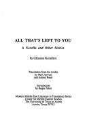 Cover for All that's left to you