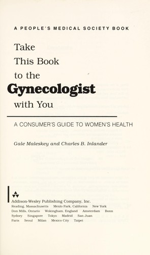 Cover for Take this book to the gynecologist with you
