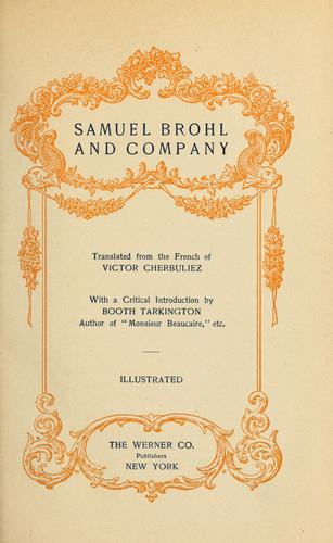 Cover for Samuel Brohl and Company