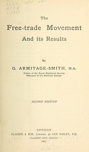 Cover for The free trade movement and its results.