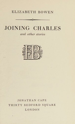 Cover for Joining Charles, and other stories