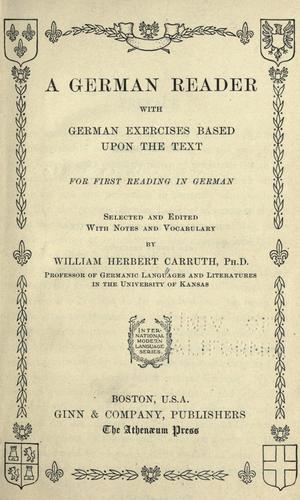 Cover for A German reader