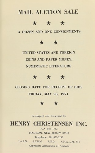 Cover for Mail auction sale