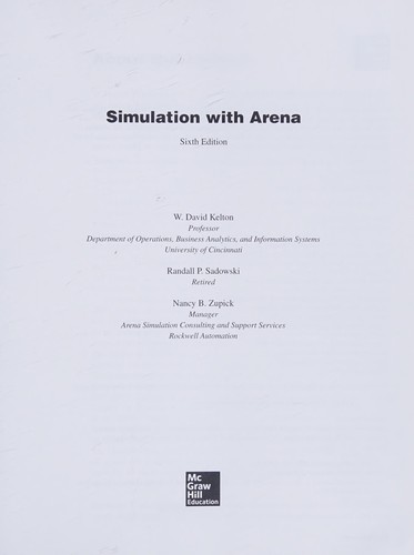 Cover for Simulation with Arena