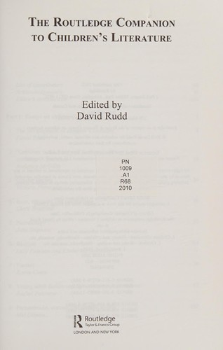 Cover for The Routledge companion to children's literature