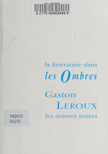 Cover for La littérature dans les ombres