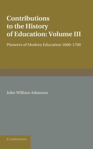 Cover for Contributions to the History of Education