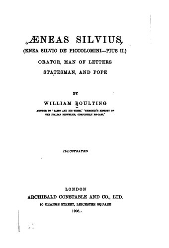 Cover for Æneas Silvius