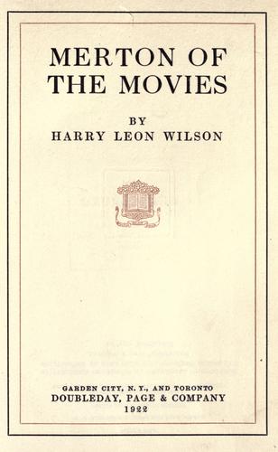 Cover for Merton of the movies