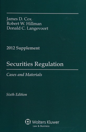Cover for 2012 case supplement securities regulation