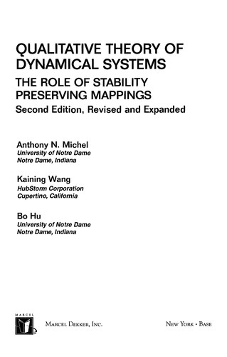 Cover for Qualitative theory of dynamical systems