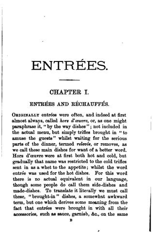 Cover for Entrées