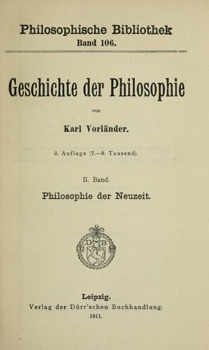 Cover for Geschichte der Philosophie.