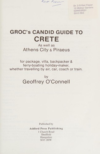 Cover for Groc's candid guide to Crete