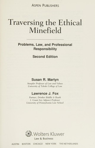 Cover for Traversing the ethical minefield