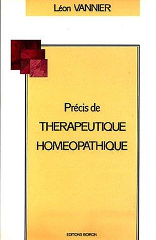 Cover for Précis de thérapeutique homopathique