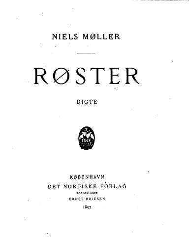 Cover for Røster: digte