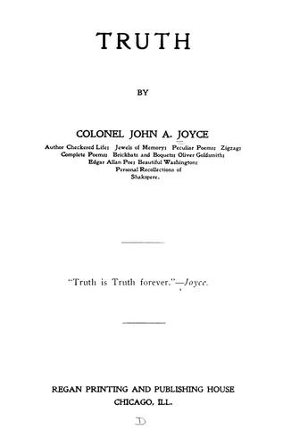 Cover for Truth