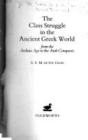 Cover for The class struggle in the ancient Greek world