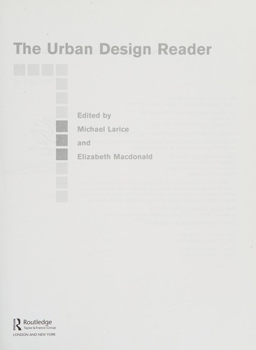 Cover for The urban design reader