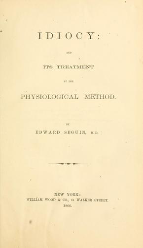Cover for Idiocy