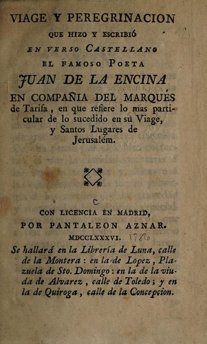 Cover for Viage y peregrinacion