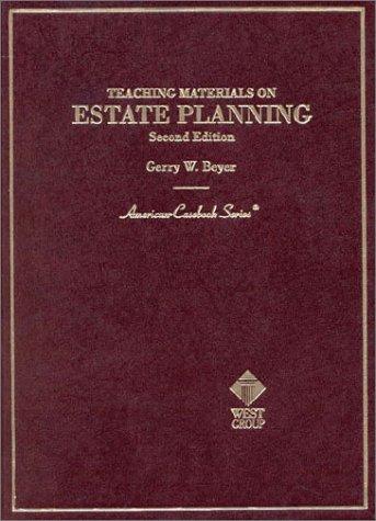 Cover for Teaching materials on estate planning