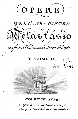 Cover for Opere