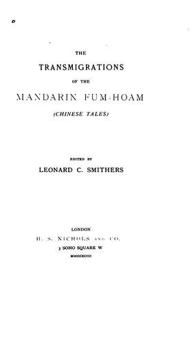 Cover for The transmigrations of the Mandarin Fum-Hoam (Chinese tales)