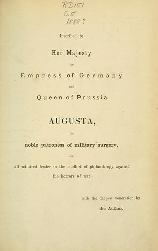 Cover for The surgeon's handbook on the treatment of wounded in war