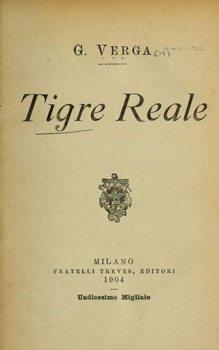Cover for Tigre reale