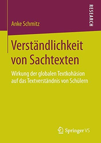 Cover for Verständlichkeit von Sachtexten