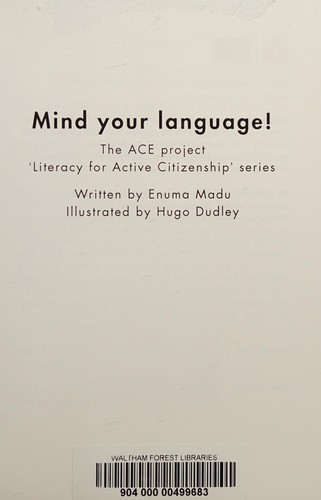Cover for Mind Your Language! (Literacy for Active Citizenship Series)