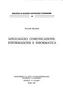Cover for Linguaggio, comunicazione, informazione e informatica