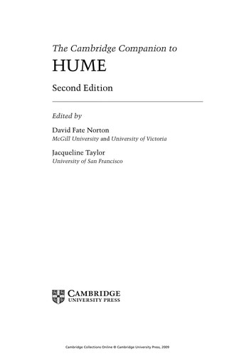 Cover for The Cambridge companion to Hume