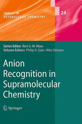 Cover for Anion recognition in supramolecular chemistry