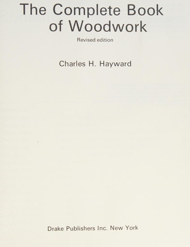 Cover for The complete book of woodwork