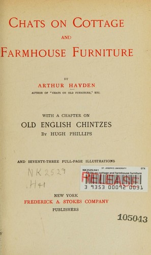 Cover for Chats on cottage and farmhouse furniture