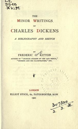Cover for The minor writings of Charles Dickens