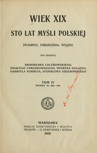 Cover for Wiek XIX