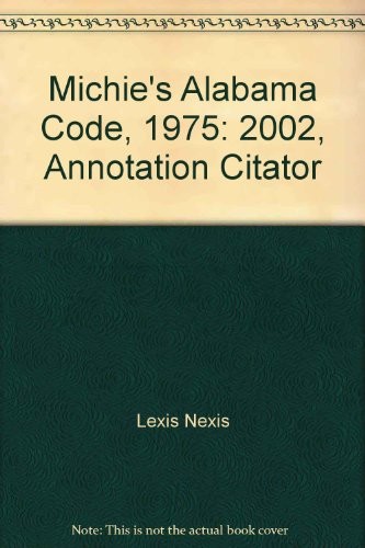 Cover for Michie's Alabama Code, 1975