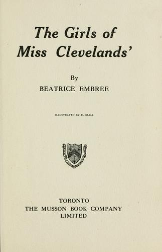 Cover for The girls of Miss Clevelands'