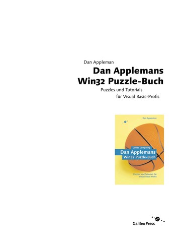 Cover for Dan Appleman's Win32 API puzzle book and tutorial for Visual Basic programmers