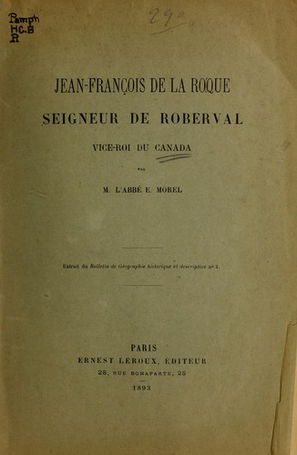 Cover for Jean-François de la Roque