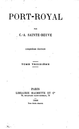 Cover for Port-Royal